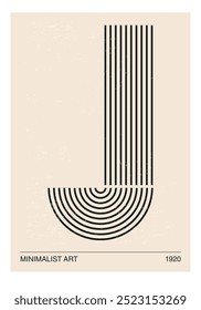 Poster in 70s style with retro alphabet letters