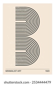 Poster in 70s style with retro numbers