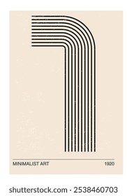 Poster in 70s style with retro numbers