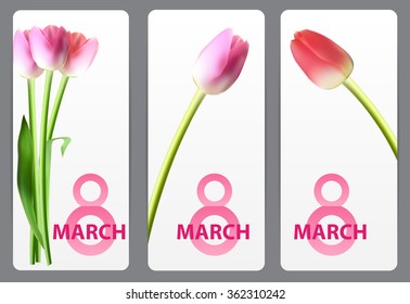Poster 8 March Card Vector Illustration EPS10