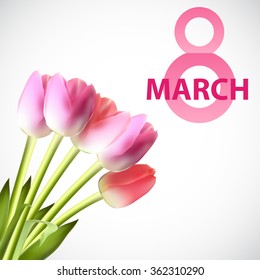 Poster 8 March Card Vector Illustration EPS10