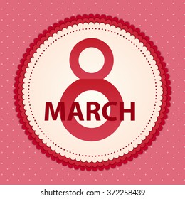 Poster 8 March Card Vector Illustration EPS10