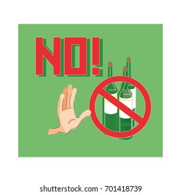 Poster about the Danger of Acohol. Vector illustration