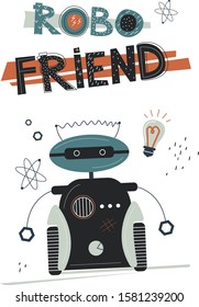 Poster about rodots. Vector illustration