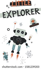 Poster about rodots. Vector illustration