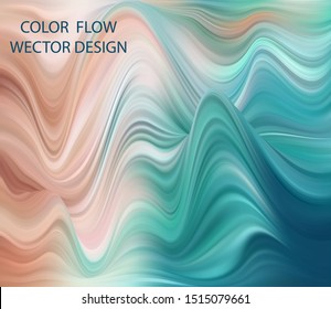 Poster with abstract bright shapes of fluid in a futuristic style.
Colorful waveforms