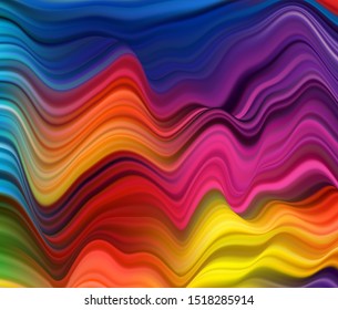 Poster with abstract bright shapes of fluid in a futuristic style.Colorful waves.