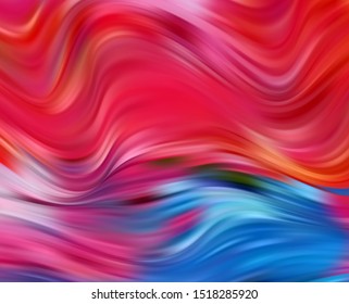 Poster with abstract bright shapes of fluid in a futuristic style.Colorful waves.