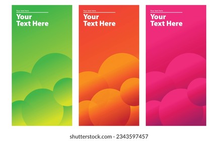 Poster abstract brush, banners design vector set. Abstract graphic gradient banner, cover book presentation. Minimal brochure layout and modern report business flyers poster template