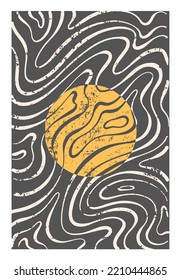 Poster with abstract geometric patterns