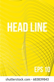Poster with abstract lines in the style of the 80's. Retro-art for covers, banners, flyers and posters. Vector illustration.