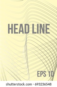 Poster with abstract lines in the style of the 80's. Retro-art for covers, banners, flyers and posters. Vector illustration.
