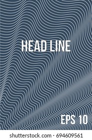 Poster with abstract lines in the style of the 80's. Retro-art for covers, banners, flyers and posters. Vector illustration.