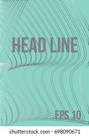 Poster with abstract lines in the style of the 80's. Retro-art for covers, banners, flyers and posters. Vector illustration.