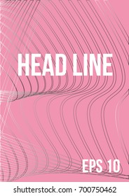 Poster with abstract lines in the style of the 80's. Retro-art for covers, banners, flyers and posters. Vector illustration.