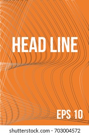 Poster with abstract lines in the style of the 80's. Retro-art for covers, banners, flyers and posters. Vector illustration.