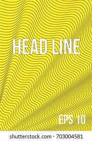 Poster with abstract lines in the style of the 80's. Retro-art for covers, banners, flyers and posters. Vector illustration.