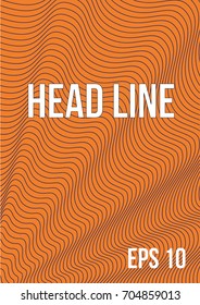 Poster with abstract lines in the style of the 80's. Retro-art for covers, banners, flyers and posters. Vector illustration.