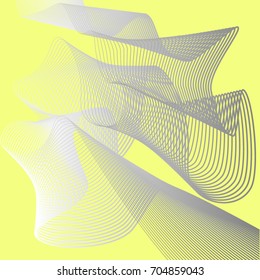 Poster with abstract lines in the style of the 80's. Retro-art for covers, banners, flyers and posters. Vector illustration.