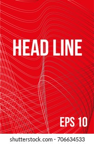 Poster with abstract lines in the style of the 80's. Retro-art for covers, banners, flyers and posters. Vector illustration.