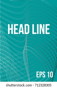 Poster with abstract lines in the style of the 80's. Retro-art for covers, banners, flyers and posters. Vector illustration.