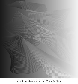 Poster with abstract lines in the style of the 80's. Retro-art for covers, banners, flyers and posters. Vector illustration.