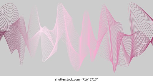 Poster with abstract lines in the style of the 80's. Retro-art for covers, banners, flyers and posters. Vector illustration.