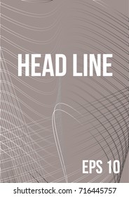 Poster with abstract lines in the style of the 80's. Retro-art for covers, banners, flyers and posters. Vector illustration.