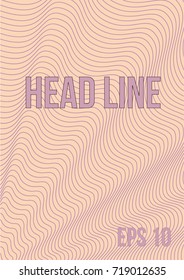 Poster with abstract lines in the style of the 80's. Retro-art for covers, banners, flyers and posters. Vector illustration.