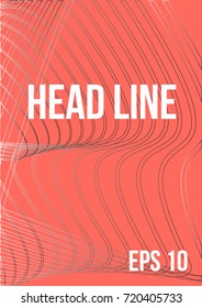 Poster with abstract lines in the style of the 80's. Retro-art for covers, banners, flyers and posters. Vector illustration.