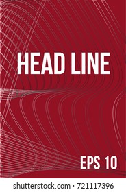 Poster with abstract lines in the style of the 80's. Retro-art for covers, banners, flyers and posters. Vector illustration.