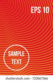 Poster with abstract lines in the style of the 80's. Retro-art for covers, banners, flyers and posters. Vector illustration.