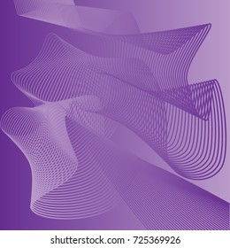 Poster with abstract lines in the style of the 80's. Retro-art for covers, banners, flyers and posters. Vector illustration.