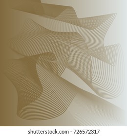 Poster with abstract lines in the style of the 80's. Retro-art for covers, banners, flyers and posters. Vector illustration.