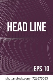 Poster with abstract lines in the style of the 80's. Retro-art for covers, banners, flyers and posters. Vector illustration.