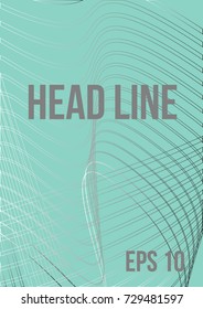 Poster with abstract lines in the style of the 80's. Retro-art for covers, banners, flyers and posters. Vector illustration.
