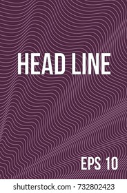 Poster with abstract lines in the style of the 80's. Retro-art for covers, banners, flyers and posters. Vector illustration.