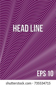 Poster with abstract lines in the style of the 80's. Retro-art for covers, banners, flyers and posters. Vector illustration.