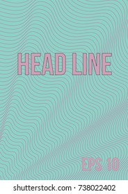 Poster with abstract lines in the style of the 80's. Retro-art for covers, banners, flyers and posters. Vector illustration.