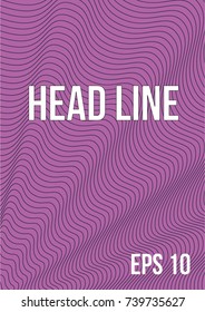 Poster with abstract lines in the style of the 80's. Retro-art for covers, banners, flyers and posters. Vector illustration.