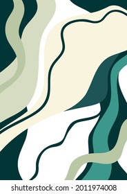 Poster with abstract organic shapes