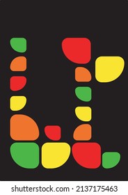 Cartel con formas abstractas. Resumen de arte en la pared, estilo contemporáneo. Diseño de vectores minimalistas en colores brillantes