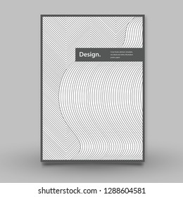 Poster With Abstract Wave Pattern for Banners, Placards, Poster. Eps 10 Vector template - Vector