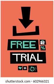 Poster Ad For A Free Trial of an App or a Software Download