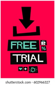 Poster Ad For A Free Trial of an App or a Software Download