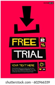 Poster Ad For A Free Trial of an App or a Software Download