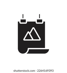 Ilustración de vectores de iconos rellenados por afiches