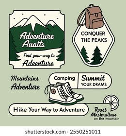 a poster for adventure the peak of the peak of the peak.