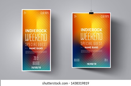 Poster advertising design. Vector illustration. Club dj poster. Music dance event. Advertising for banner design. Minimal geometric background. Abstract vector illustration. Music abstract background.