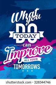 poster aged advertisement with motivation quote on conceptual watercolor background important for any project where a platter of color makes the difference poster work life colourful abstract backgrou